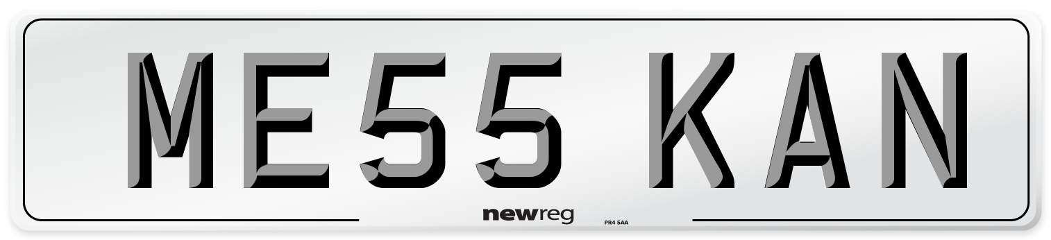 ME55 KAN Number Plate from New Reg